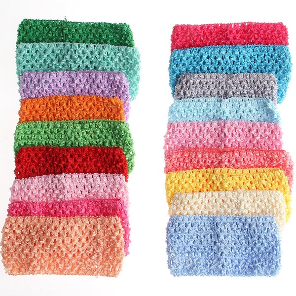 7CM 2,76" breit Mode stricken Stirnband für Haar-Accessoires aushöhlen elastische Haarband für Kopfbedeckungen Haarblumen