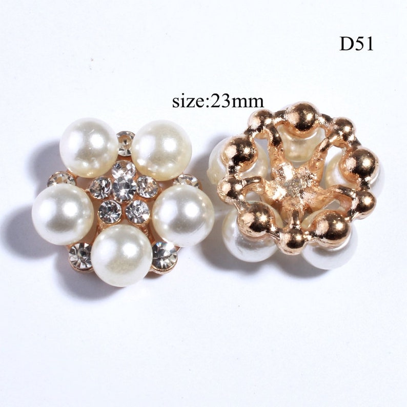 23mm Clear Alloy Crystal Flatback Buttons for Baby Girls Hair - Etsy