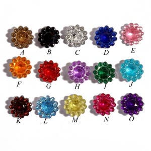 11mm 15colors Hotfix Bling Acrylique Pointback Strassstone Buttons Artificial Plastic Decorative Crystal Strass Perles
