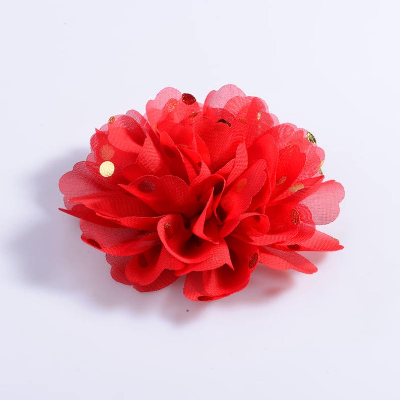 thumbnail image 2 of 30Pcs 5cm Chic Crochet Chiffon Flowers – Fabric Flowers For Headbands, Hair Clips, DIY Crafts (No Clips) 2 of 2