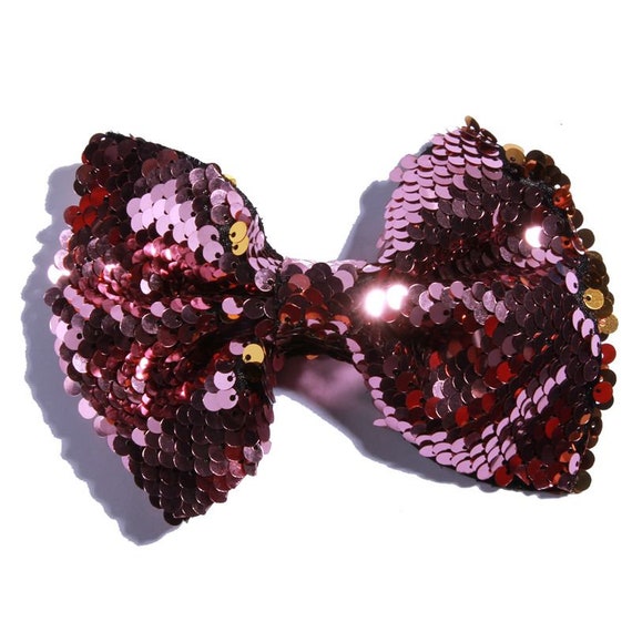 120pcs 9cm Newborn Sequins Kids Hair Bows Bowknot with Paillettes NO CLIPS