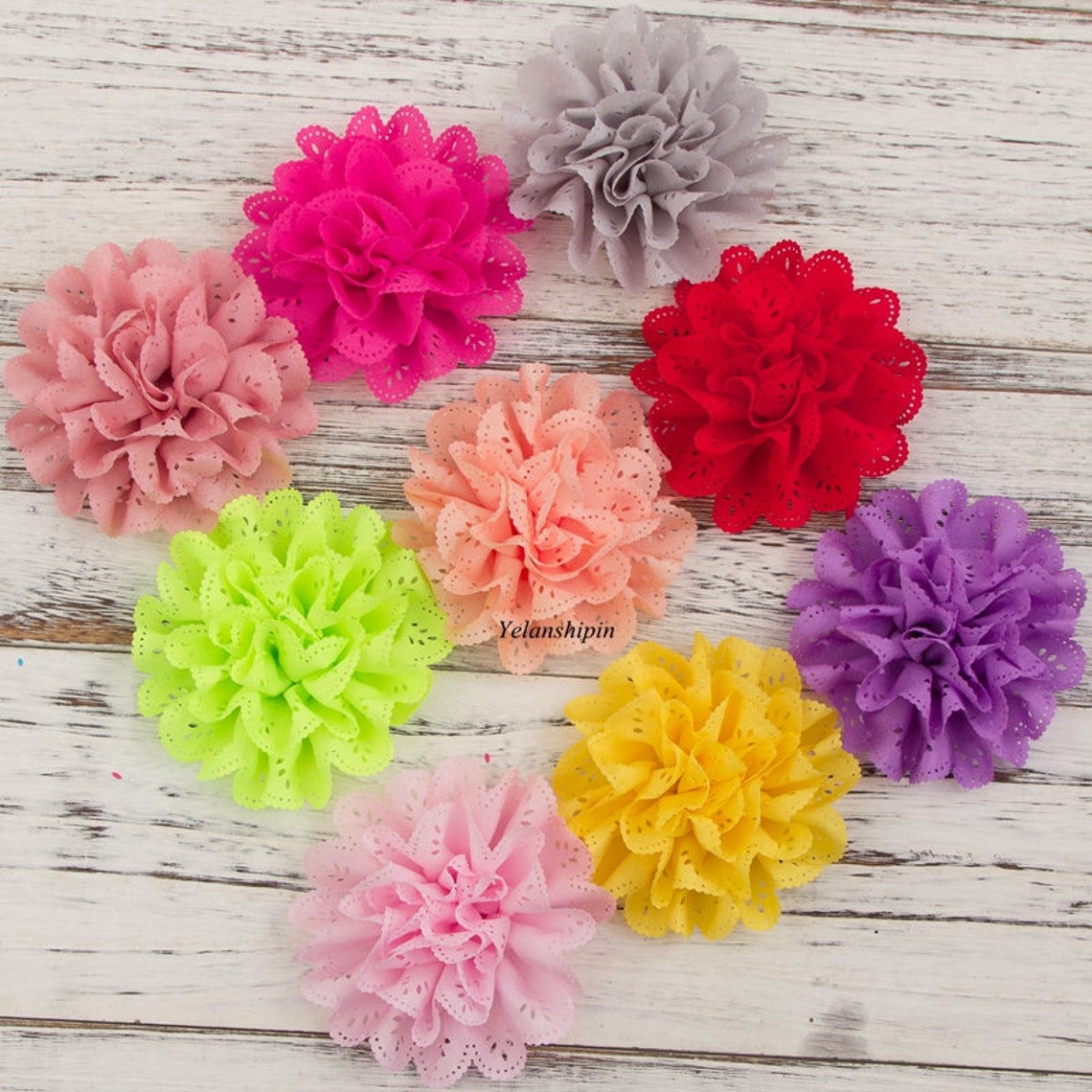 Free Shipping Soft Chic Blossom Eyelet Flowers for Children Etsy