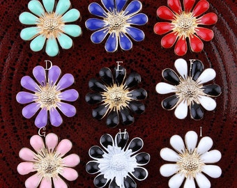 18mm Rhinestone Flower Buttons, Decorative Flatback Embellishments