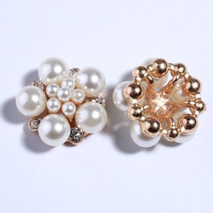 23mm Clear Alloy Crystal Flatback Buttons for Baby Girls Hair Accessories/Ornaments Bling Metal Rhinestone Buttons
