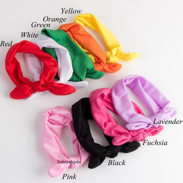 8Colors Top Knot Headband Baby Girl Women's Hair Wraps Bands Bunny Rabbit Ears Turban Headbands Turbante Headwraps Hair Accessories