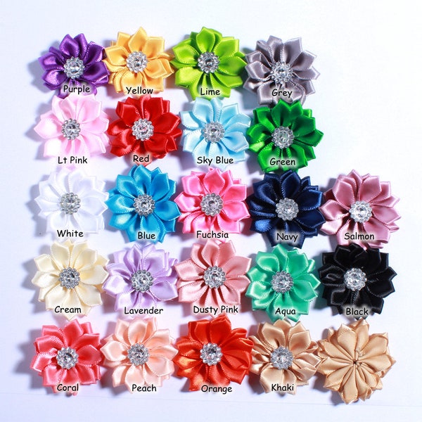Mini Fabric Flowers Etsy