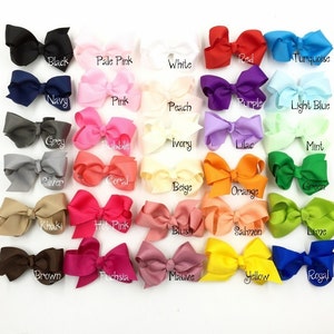 7.6cm Grosgrain Ribbon Hair Bow (No Clips), Baby Girl Hair Accessories