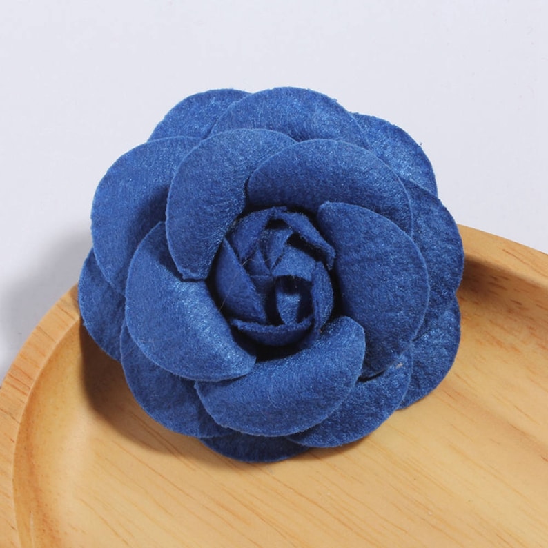 9colors 6.5cm Rolled Petal Rose Hair Flowers for Hair Clips Nonwovens Fabric Flowers with leaves For Hair Accessories For baby Headbands