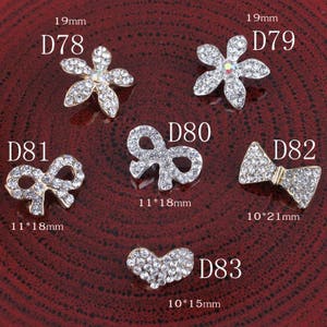 Rosetter/hjärta/havsfisk Vintage metall strass knappar bling legering kristall skaft blomma mittknappar för håraccessoarer