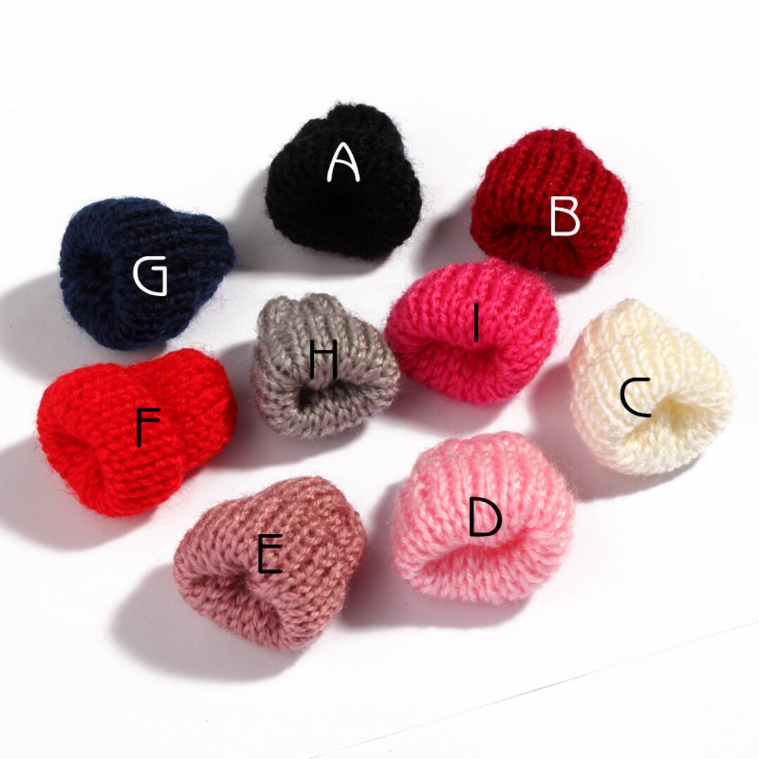 SUPVOX 55pcs DIY Mini Hats Decorations Knitting Hat Toys Craft Supplies