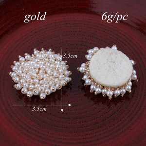 Bling Hot Fix Metal Pearl Buttons for Hair Accessories Alloy - Etsy