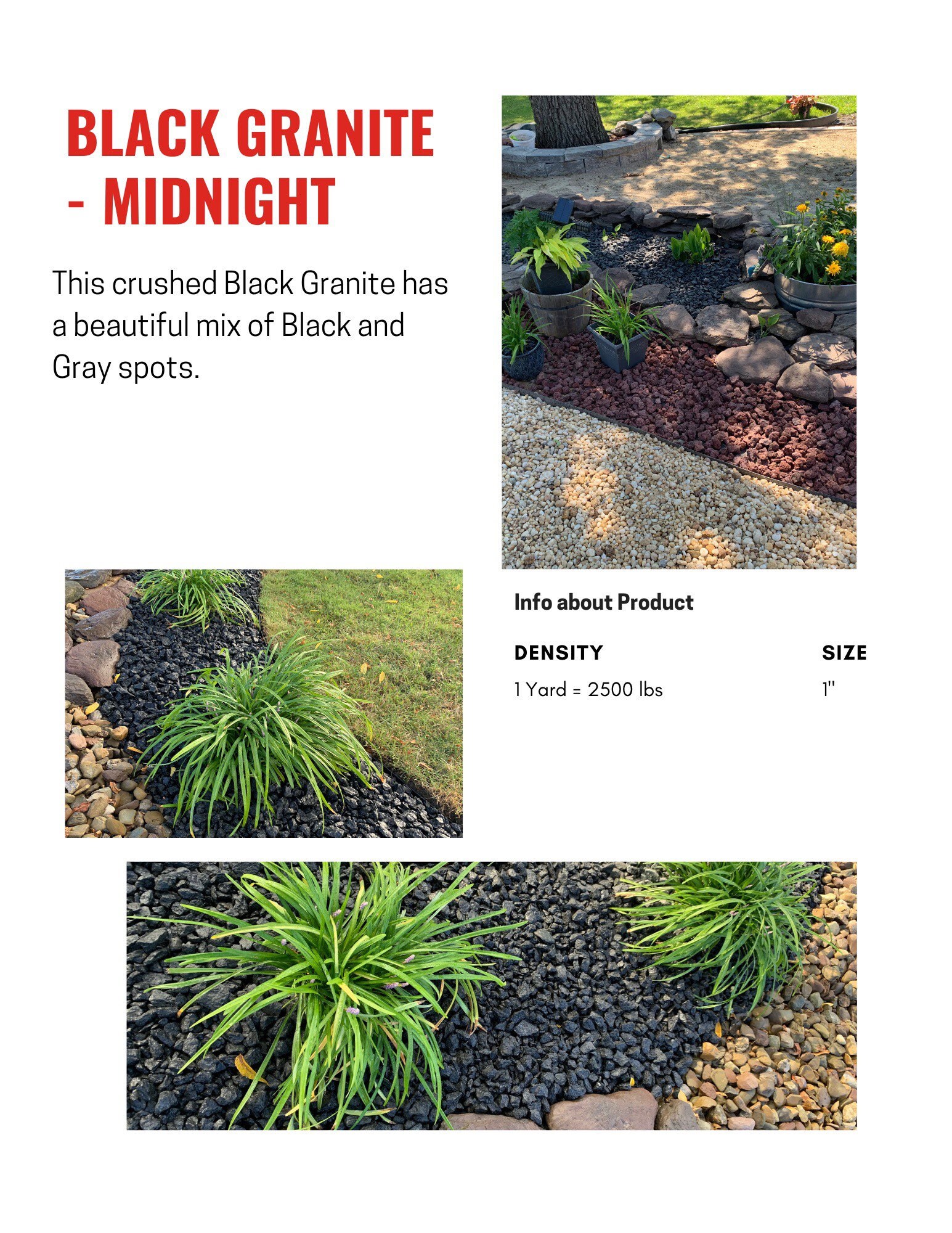 Elegant 1 Black Granite Stones for Landscaping & Indoor Gardens 1