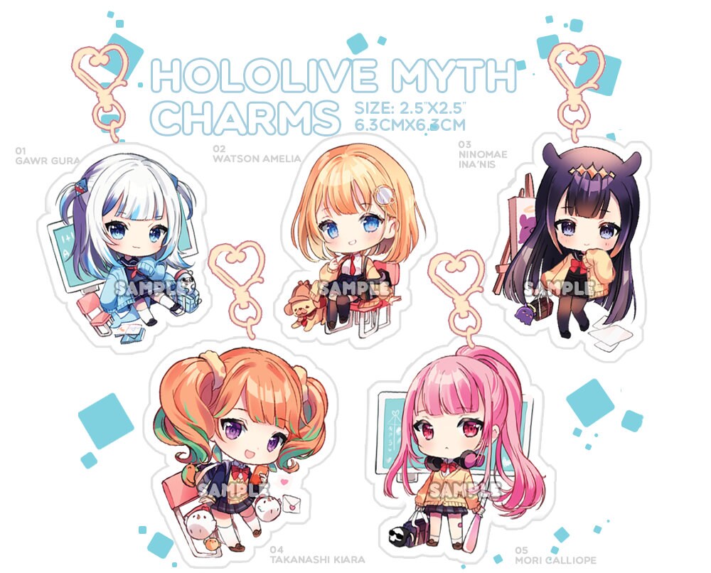 Holo EN Hololive Myth School Uniform Themed Acrylic - Etsy Israel