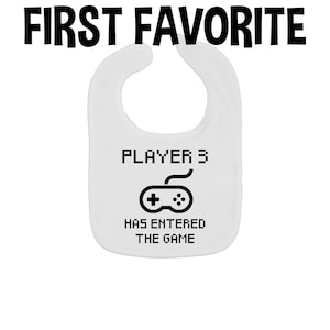 Player 3 Has Entered The Game Baby Bib | Retro Controller