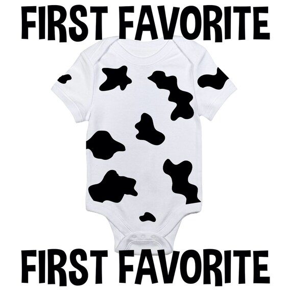 cow print onesie baby