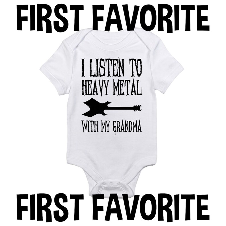 metal baby onesie