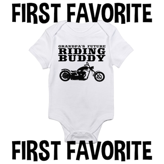 Custom Baby Bodysuit Id Rather Be Riding with Grandpa Grandfather Bike Cotton 