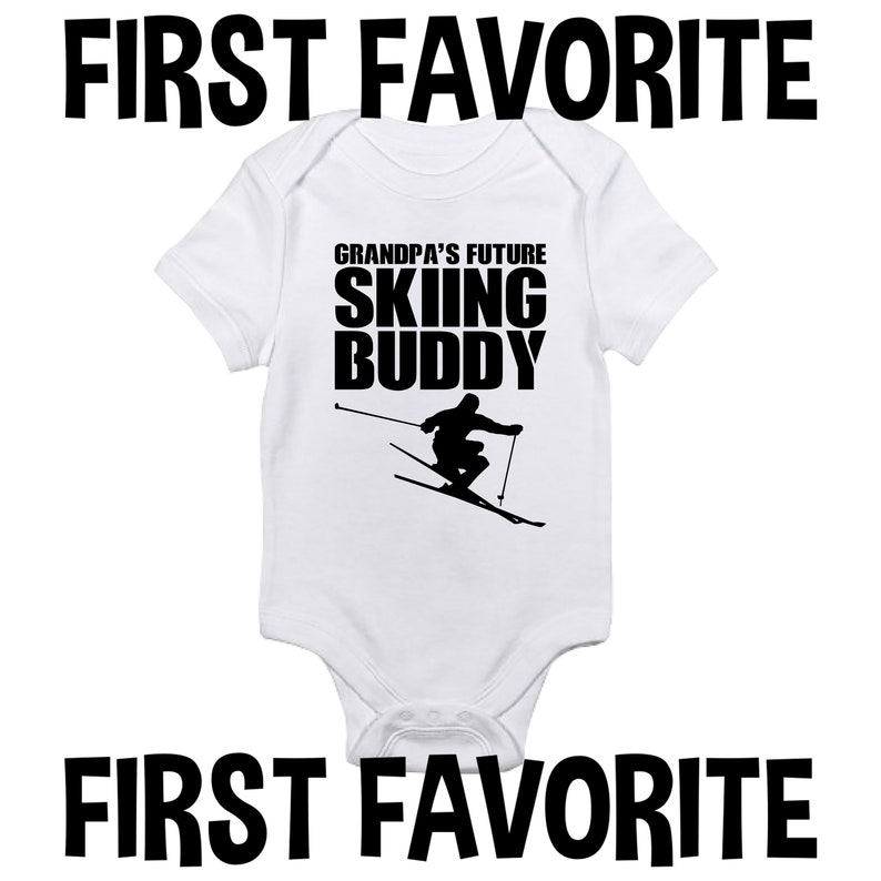 Grandpa's Future Skiing Buddy Baby Onesie Etsy