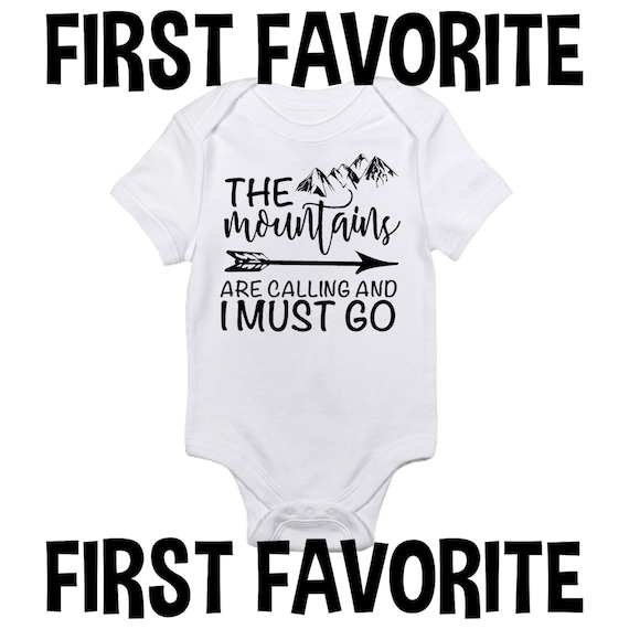 Mountains Are Calling Baby Onesie Shirt Travel Newborn Infant Clothes Gerber