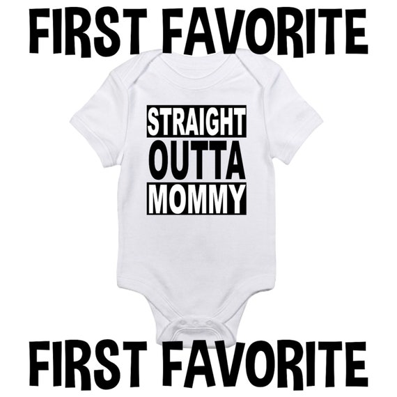 straight outta mommy onesie and hat