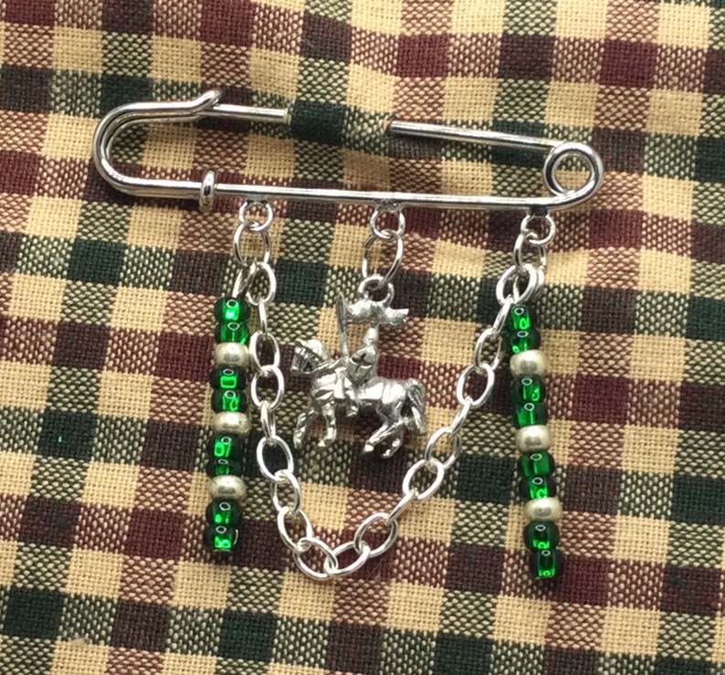 Green Knight Kilt Pin Renaissance Scottish Festival