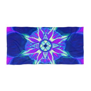 Beach Towel - Daes art, Ocean Towel, Summer Gift, Abstract Beach Blanket, Tropical Decor