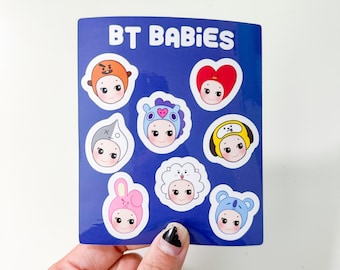 Hoja de pegatinas de bebés BT