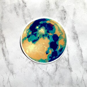 Moon Vinyl Laptop Sticker, Water Bottle Sticker, Aesthetic Sticker,