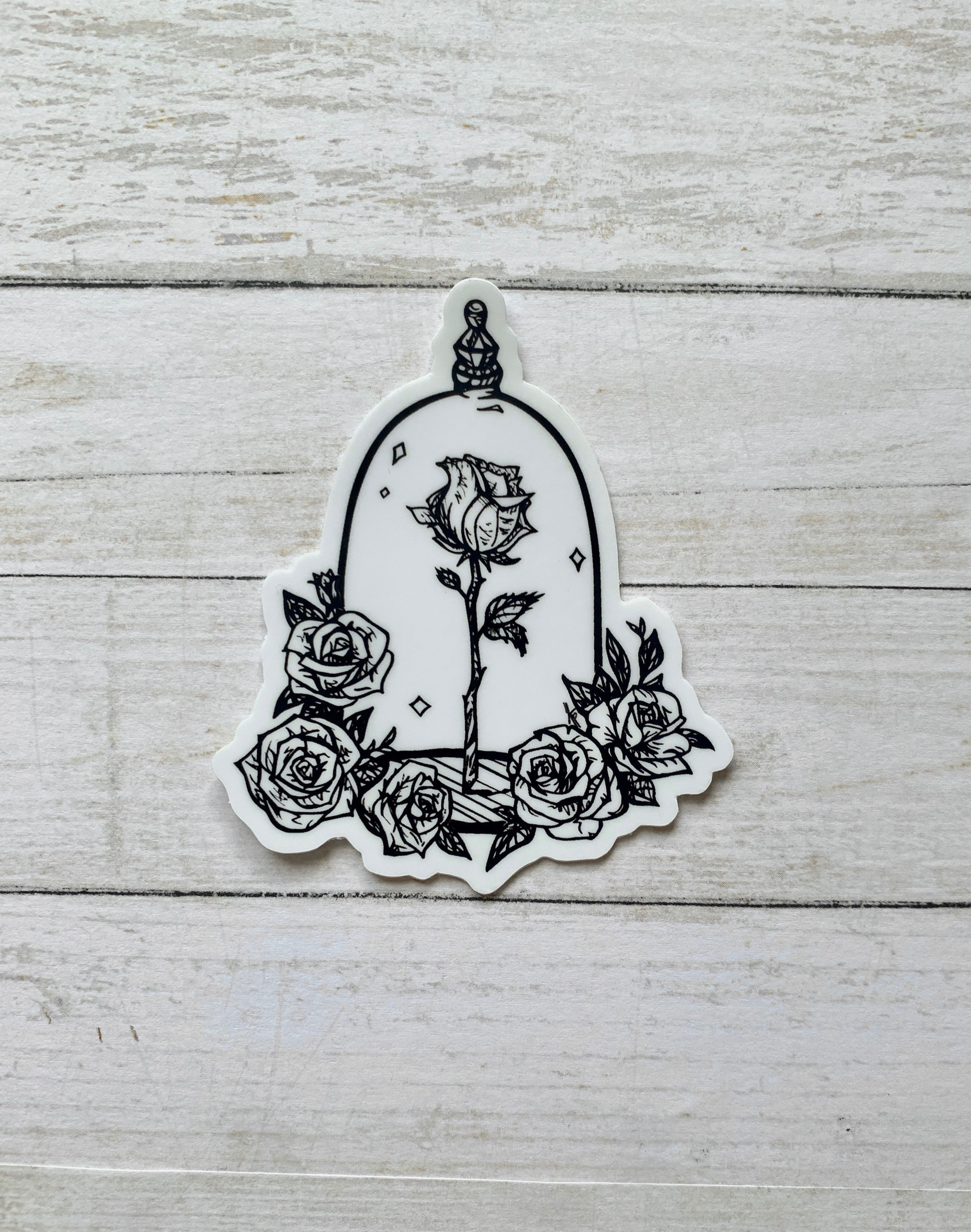 Beauty And The Beast Rose Enchanted Rose Vinyl Laptop Etsy New Zealand