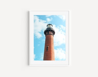 Currituck Beach Lighthouse Photo Print | Corolla NC Wall Art | Outer Banks Lighthouse Photography | Coastal North Carolina Decor