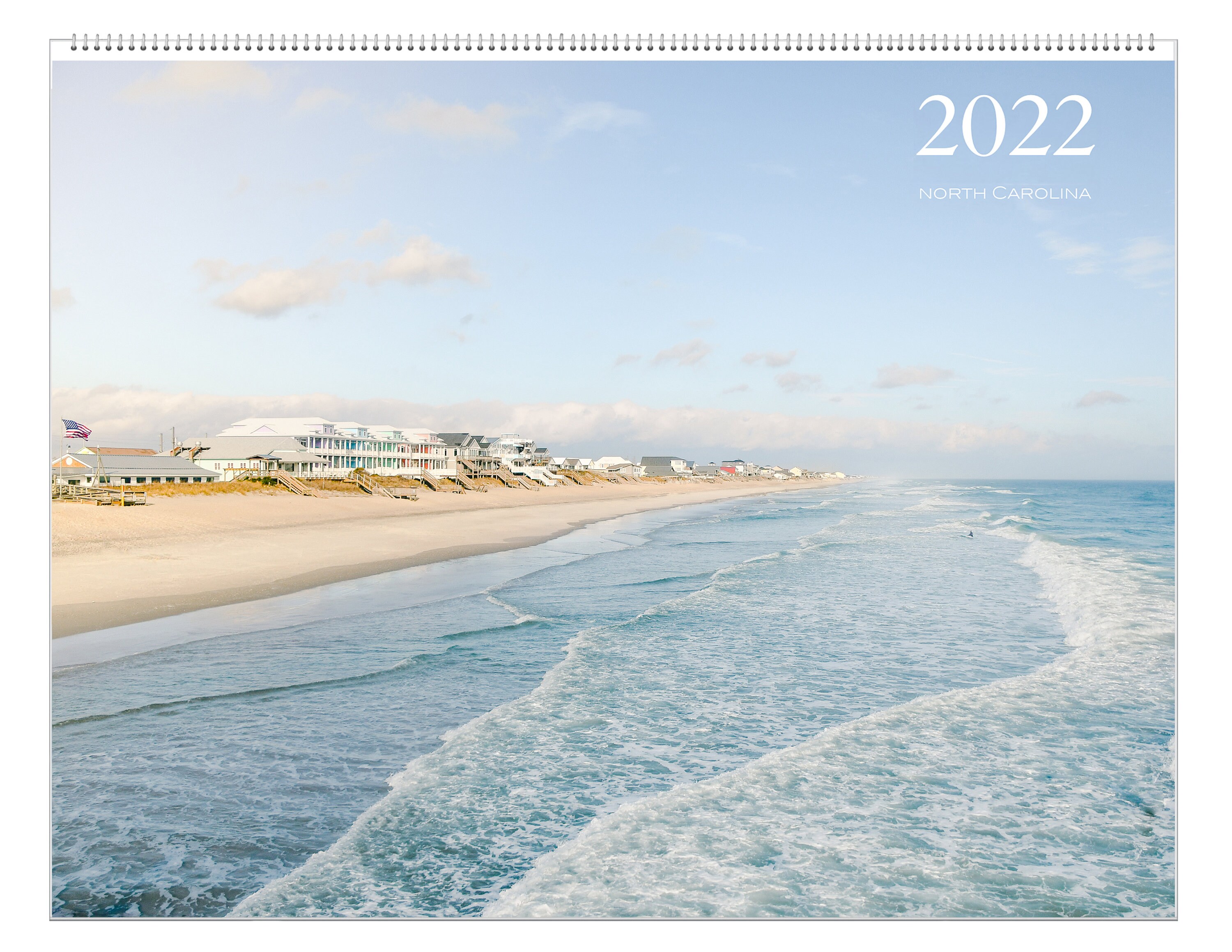 Coastal Carolina Calendar 2022 2022 Wall Calendar Coastal Calendar Beach Calendar | Etsy