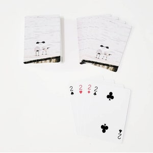 Carte da gioco della fauna selvatica costiera / Carte da gioco personalizzate per uccelli da spiaggia / Mazzo di carte della fauna selvatica costiera / Regalo unico per gli amanti dell'oceano