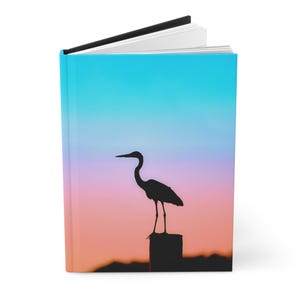 Wildlife Hardcover Journal | Custom Photo Notebook | Lined Notebook | North Carolina Gifts | Coastal Sunset Nature Lover Gift