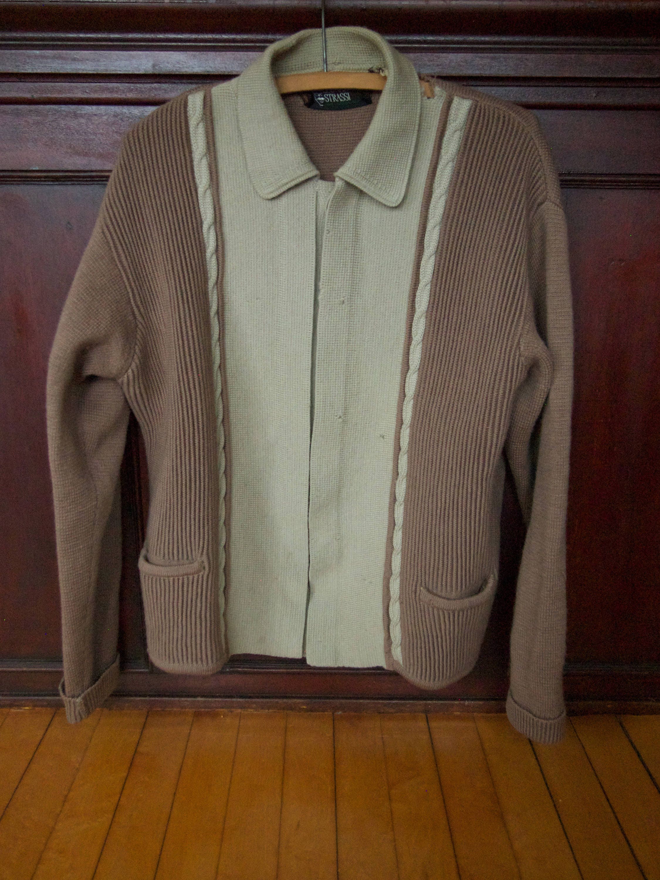 Vintage Leonardo Strassi Shirt Jac Sweater - Etsy