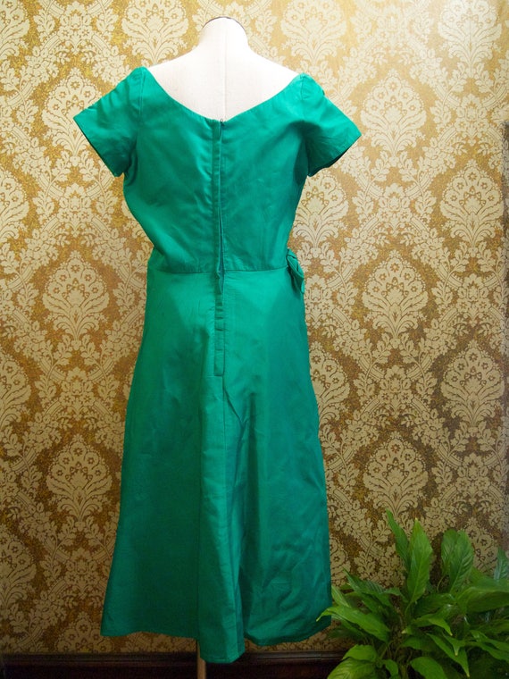 Vintage Green Cocktail Dress - image 2