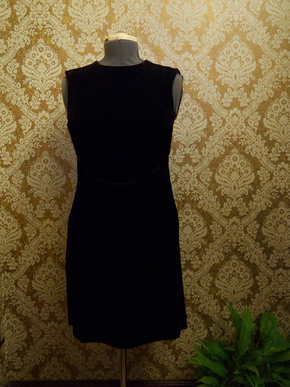 Vintage 1960s Black Velvet California Girl Cockta… - image 1