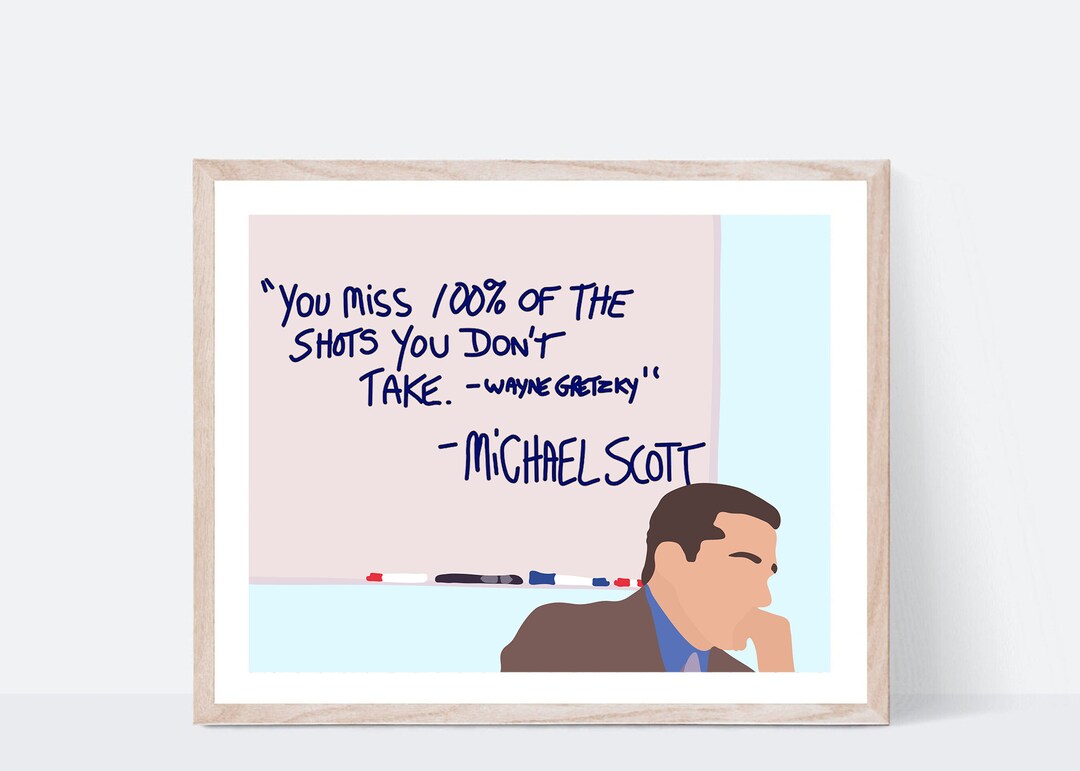 The Office Art Michael Scott Wayne Gretzky the Office Quotes Etsy