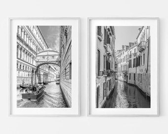 Set of 2, Italy Prints, Bridge of Sighs, Venice Italy Canals, Photography Artwork