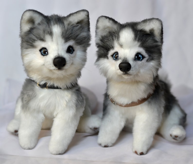 Made to order Ooak dog puppy OOAK art doll animal handmade plush ooak gift cute home decor doll Realistic toy Husky for example