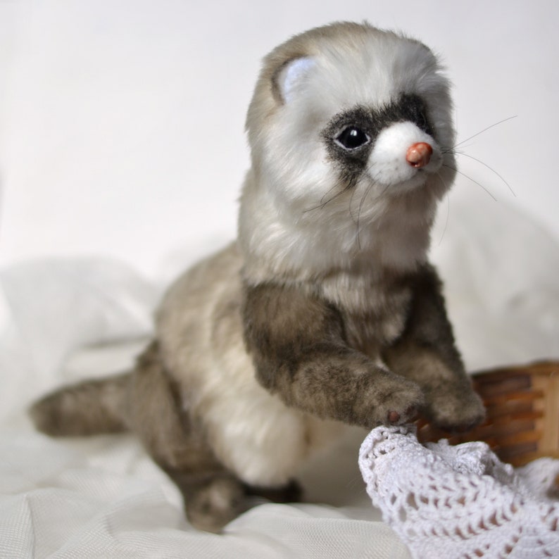 Teddy Ferret Mila. Made to order. Realistic toy. OOAK art doll | Etsy