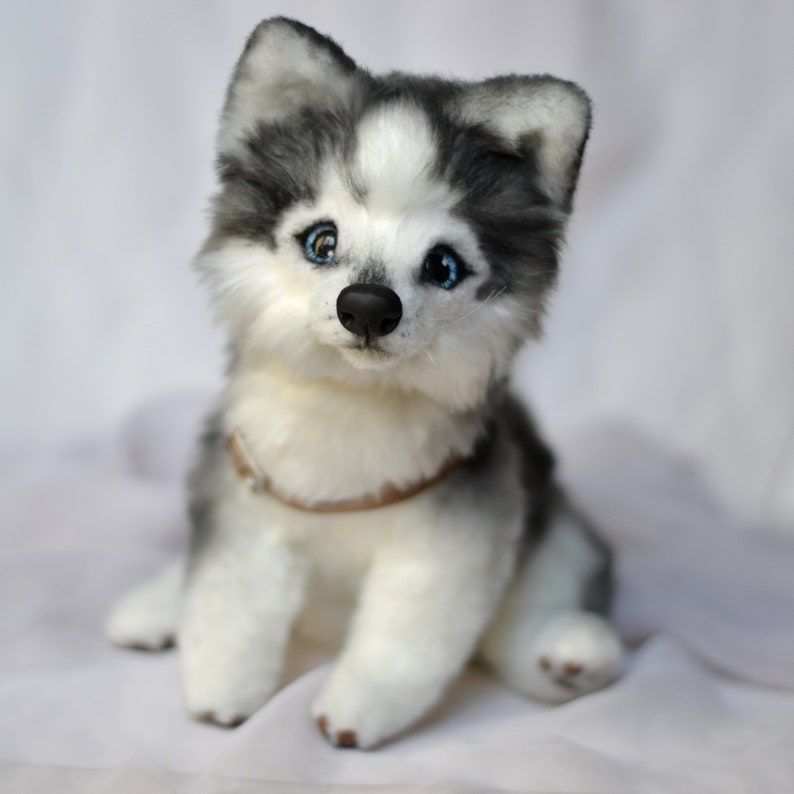 Made to order Ooak dog puppy OOAK art doll animal handmade plush ooak gift cute home decor doll Realistic toy Husky for example
