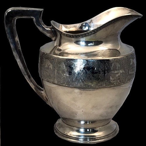 Vintage English Nikel-Silver Large Water Pitcher Hallmarked shops