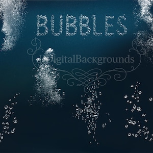 Onderwaterbubbels PNG-fotografie-overlays, realistische luchtbellen voor bewerking zeemeermin, fantasiecomposities en fotografieprojecten, minikit