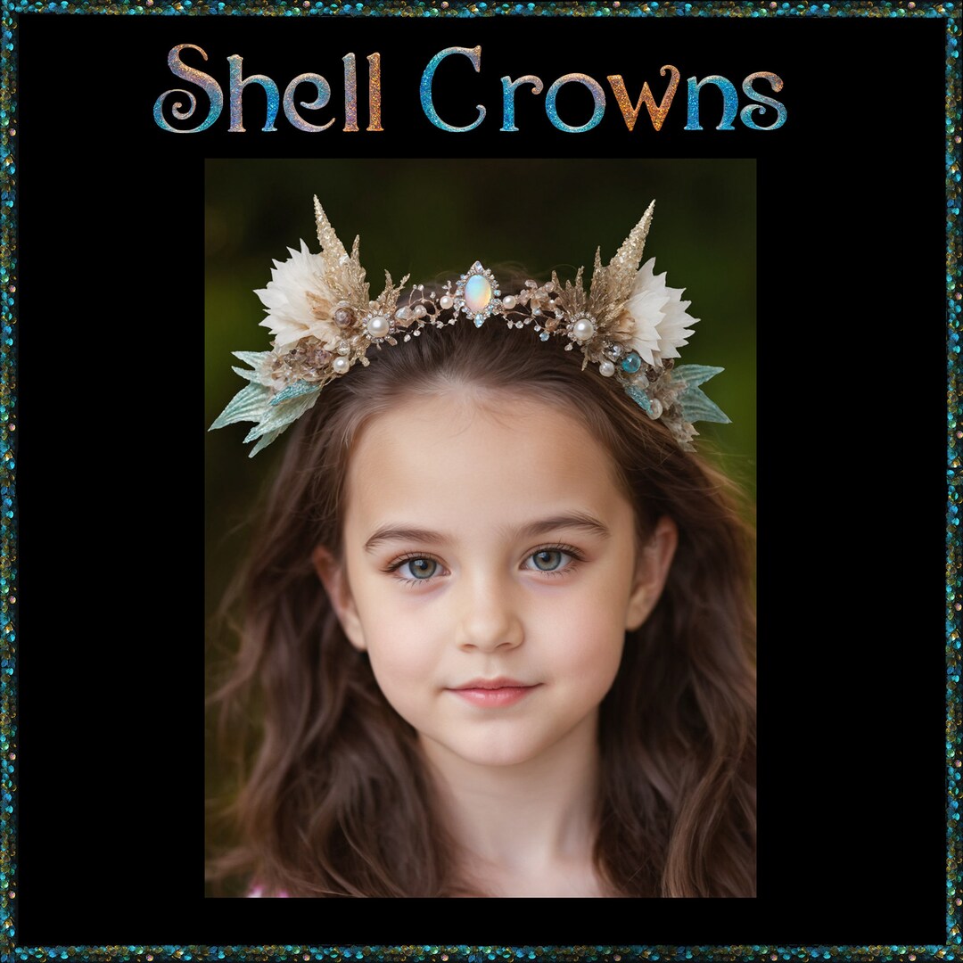 Mermaid Shell Crowns Mini Kit Overlays, Props for Mermaid Photography ...