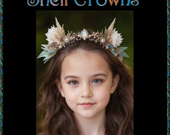 Mermaid Shell Crowns Mini kit overlays, props (PNG) for Mermaid Photography and Composites in Photoshop, girls fantasy, printable Download