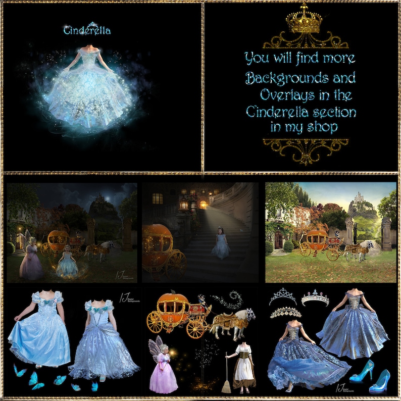 Cinderella Grand Staircase, Digital Backdrop Download, Fantasy ...