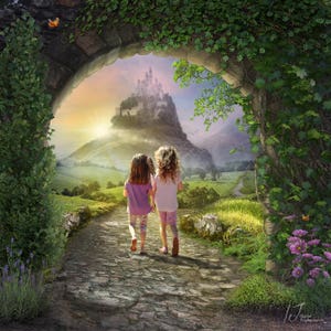 castle backdrop, archway, digital background, fairy tale, children, fantasy, composite, stock, photo backdrop