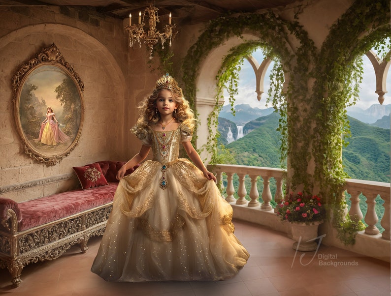 Balcony Room 2, Fantasy Digital Background for Portrait Studio ...
