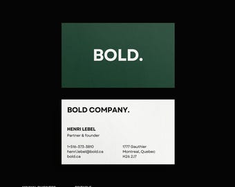 Minimalist Business Card | Print Template | Editable with Canva Free | Professional Business Card | Visiting Card