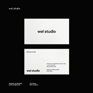 Minimalist Business Card | Print Template | Editable with Canva Free | Professional Business Card | Visiting Card